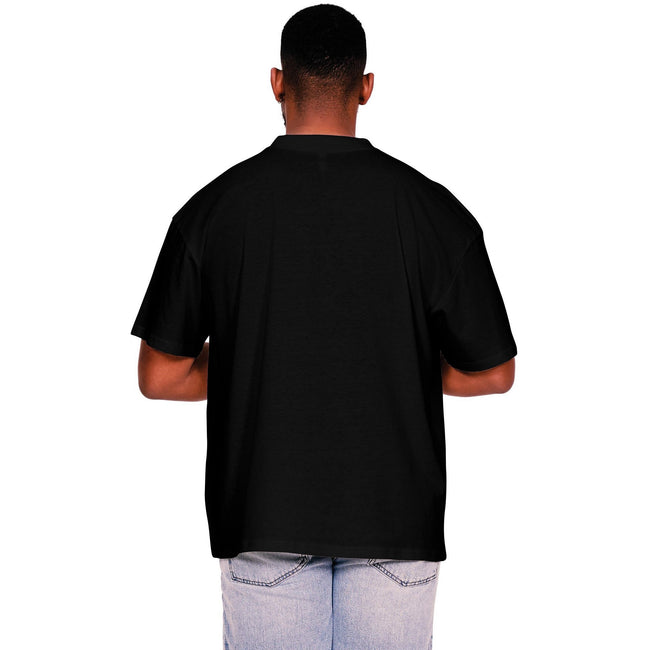 Black - Back - Casual Classics Mens Ringspun Cotton Extended Neckline T-Shirt