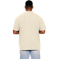 Ecru - Back - Casual Classics Mens Ringspun Cotton Extended Neckline Tall Oversized T-Shirt