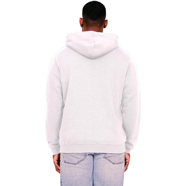 White - Back - Casual Classics Mens Core Ringspun Cotton Full Zip Hoodie