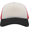 White-Red-Black - Back - Atlantis Unisex Adult Rapper 5 Panel Trucker Cap