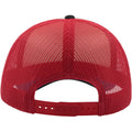 White-Red-Black - Side - Atlantis Unisex Adult Rapper 5 Panel Trucker Cap