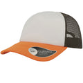 White-Olive-Orange - Front - Atlantis Unisex Adult Rapper 5 Panel Trucker Cap