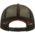 White-Olive-Orange - Back - Atlantis Unisex Adult Rapper 5 Panel Trucker Cap