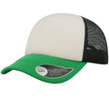 White-Black-Green - Front - Atlantis Unisex Adult Rapper 5 Panel Trucker Cap