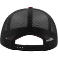 White-Black-Burgundy - Back - Atlantis Unisex Adult Rapper 5 Panel Trucker Cap