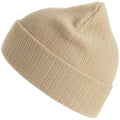 Beige - Front - Atlantis Unisex Adult Rio Ribbed Recycled Beanie