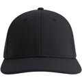 Black - Side - Atlantis Unisex Adult Sand 6 Panel Recycled Cap