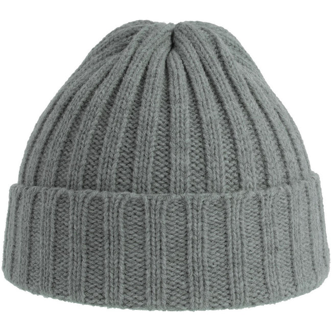Light Grey Melange - Back - Atlantis Unisex Adult Shore Chunky Recycled Beanie