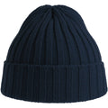 Navy - Side - Atlantis Unisex Adult Shore Chunky Recycled Beanie