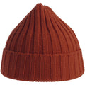 Rust - Back - Atlantis Unisex Adult Shore Chunky Recycled Beanie