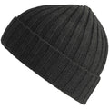 Dark Grey Melange - Front - Atlantis Unisex Adult Shore Chunky Recycled Beanie