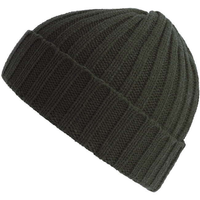 Olive - Front - Atlantis Unisex Adult Shore Chunky Recycled Beanie