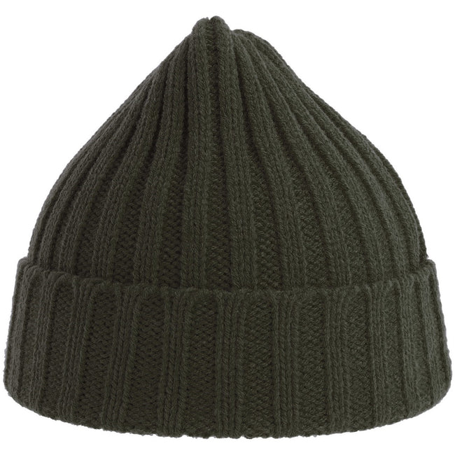 Olive - Back - Atlantis Unisex Adult Shore Chunky Recycled Beanie