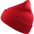 Red - Front - Atlantis Unisex Adult Wind Recycled Cuffed Beanie