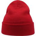 Red - Side - Atlantis Unisex Adult Wind Recycled Cuffed Beanie