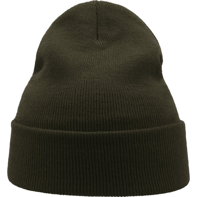 Olive - Side - Atlantis Unisex Adult Wind Recycled Cuffed Beanie