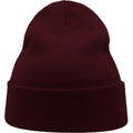 Burgundy - Side - Atlantis Unisex Adult Wind Recycled Cuffed Beanie