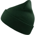 Bottle Green - Front - Atlantis Unisex Adult Wind Recycled Cuffed Beanie