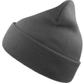 Dark Grey - Front - Atlantis Unisex Adult Wind Recycled Cuffed Beanie