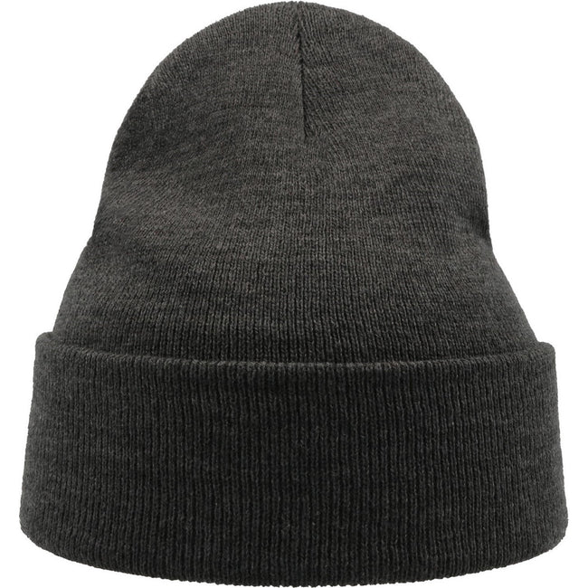 Dark Grey - Side - Atlantis Unisex Adult Wind Recycled Cuffed Beanie
