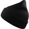 Black - Front - Atlantis Unisex Adult Wind Recycled Cuffed Beanie