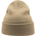 Beige - Side - Atlantis Unisex Adult Wind Recycled Cuffed Beanie