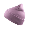 Lilac - Front - Atlantis Unisex Adult Wind Recycled Cuffed Beanie