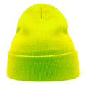 Safety Yellow - Side - Atlantis Unisex Adult Wind Recycled Cuffed Beanie