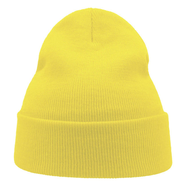 Light Yellow - Side - Atlantis Unisex Adult Wind Recycled Cuffed Beanie
