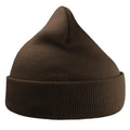 Brown - Front - Atlantis Unisex Adult Wind Recycled Cuffed Beanie