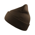 Brown - Back - Atlantis Unisex Adult Wind Recycled Cuffed Beanie