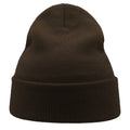 Brown - Side - Atlantis Unisex Adult Wind Recycled Cuffed Beanie
