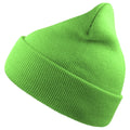 Safety Green - Front - Atlantis Unisex Adult Wind Recycled Cuffed Beanie
