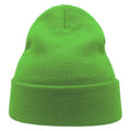 Safety Green - Side - Atlantis Unisex Adult Wind Recycled Cuffed Beanie