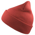 Off Red - Front - Atlantis Unisex Adult Wind Recycled Cuffed Beanie