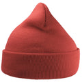 Off Red - Back - Atlantis Unisex Adult Wind Recycled Cuffed Beanie