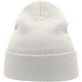 White - Side - Atlantis Unisex Adult Wind Recycled Cuffed Beanie