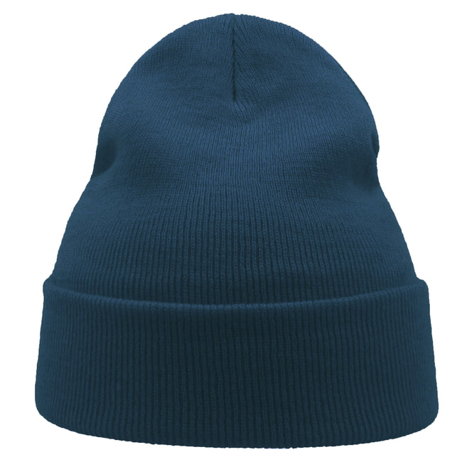 Petrol - Side - Atlantis Unisex Adult Wind Recycled Cuffed Beanie