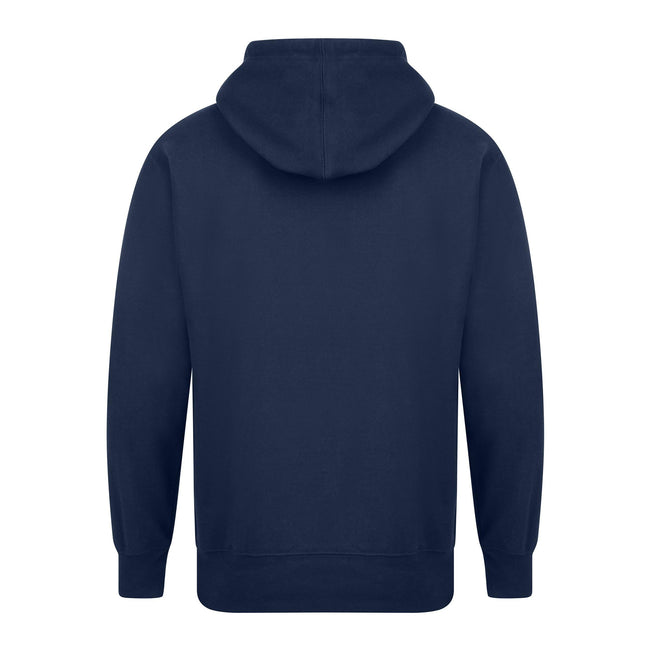 Navy - Back - Casual Classics Mens Premium Ringspun Cotton Hoodie