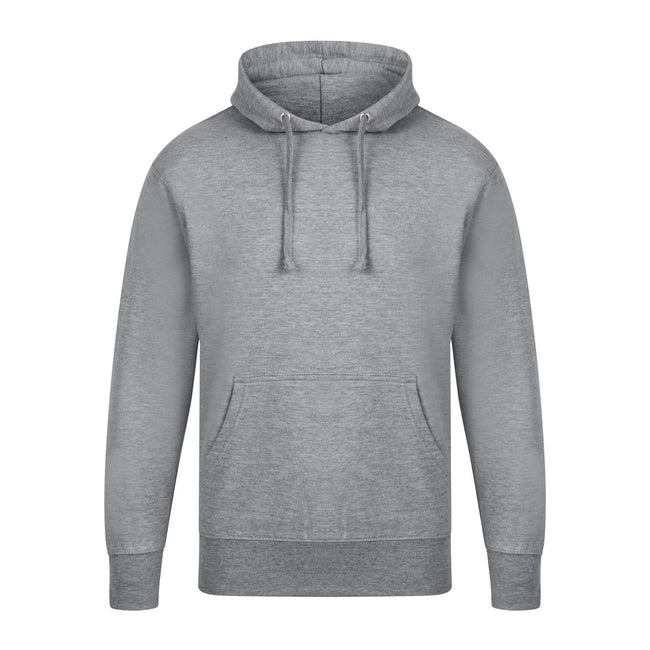 Sports Grey - Front - Casual Classics Mens Premium Ringspun Cotton Hoodie