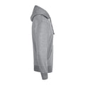Sports Grey - Side - Casual Classics Mens Premium Ringspun Cotton Hoodie