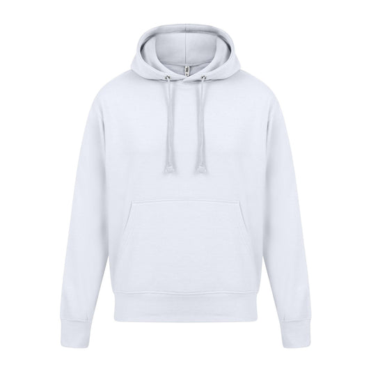 White - Front - Casual Classics Mens Premium Ringspun Cotton Hoodie