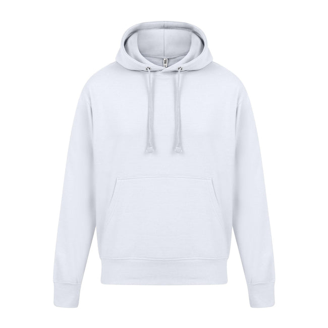 White - Front - Casual Classics Mens Premium Ringspun Cotton Hoodie