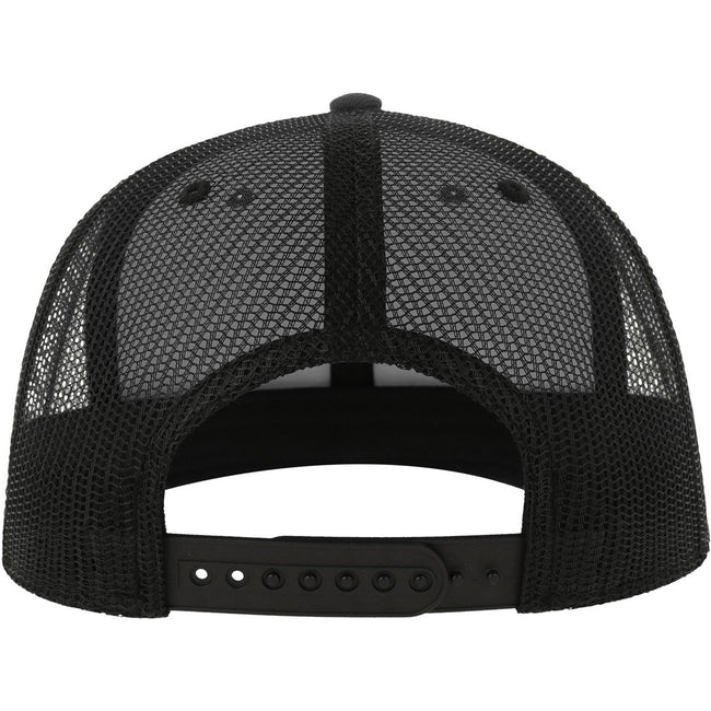 Dark Grey-Black - Back - Atlantis Unisex Adult Mesh 6 Panel Trucker Cap