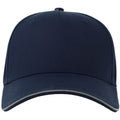 Navy - Front - Atlantis Unisex Adult Reflective Sustainable 5 Panel Baseball Cap