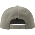 Grey - Back - Atlantis Unisex Adult 6 Panel Sustainable Flat Peak Baseball Cap