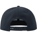 Navy - Back - Atlantis Unisex Adult 6 Panel Sustainable Flat Peak Baseball Cap