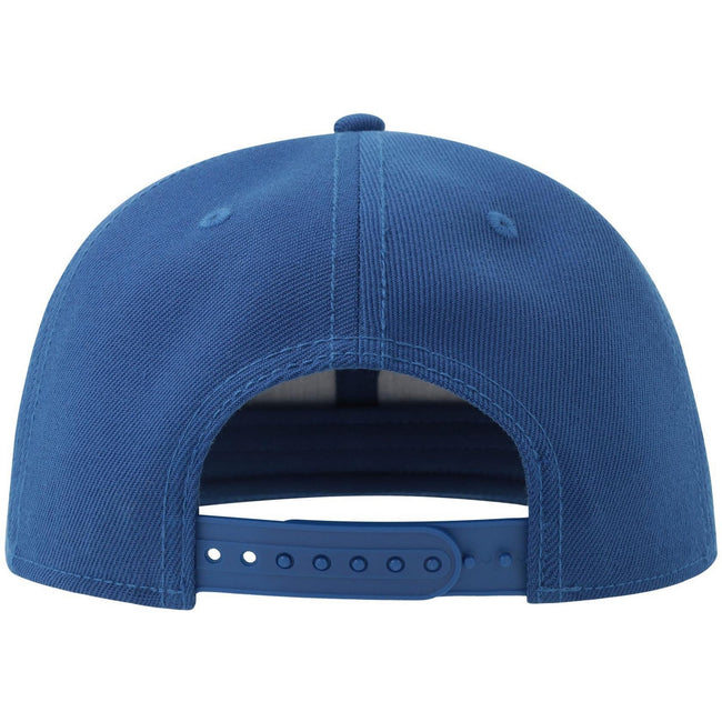 Royal Blue - Back - Atlantis Unisex Adult 6 Panel Sustainable Flat Peak Baseball Cap