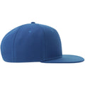 Royal Blue - Side - Atlantis Unisex Adult 6 Panel Sustainable Flat Peak Baseball Cap