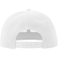 White - Back - Atlantis Unisex Adult 6 Panel Sustainable Flat Peak Baseball Cap